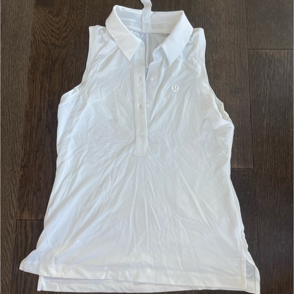 Lululemon white sleeveless polo - Picture 1 of 5